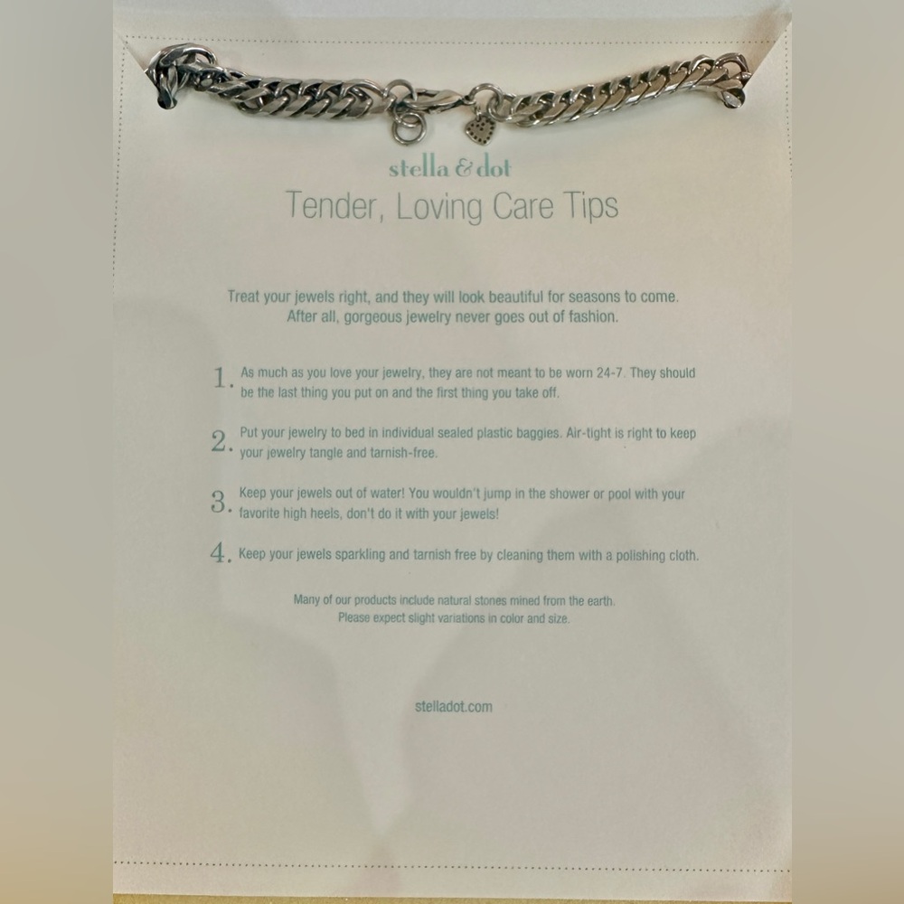 Stella & Dot isadora pearl bib necklace gray & pave - Picture 5 of 13